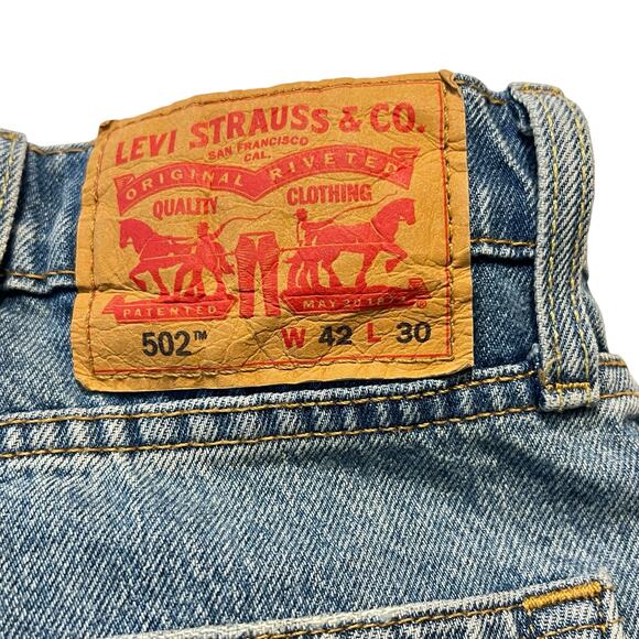 Levi’s 502 tapered jeans Custom Pattern Size 42x30 - Picture 6 of 11